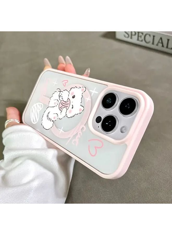 Pink Yarn Ball Cat Phone Case For iPhone 12 Pro Max Wireless Charging Shockproof Magnetic Protective Cover - Image 3